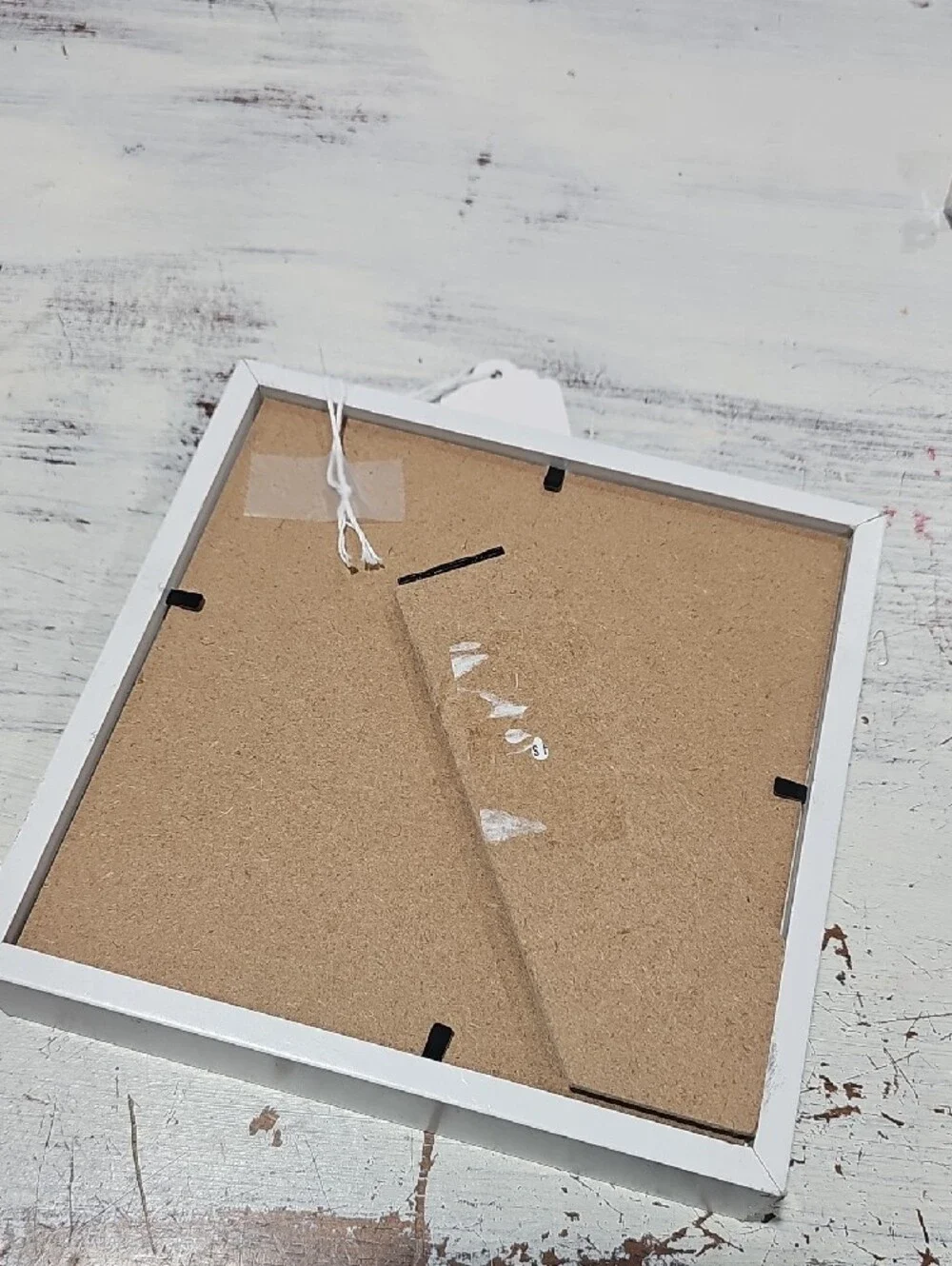 Friendship Seaglass Shadow Frame - White
